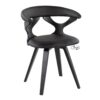 Gardenia - Contemporary Dining / Chair With Swivel - Black - Image 9