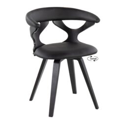 Gardenia - Contemporary Dining / Chair With Swivel - Black