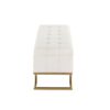 Midas - Contemporary / Glam Storage Bench - Gold / White - Image 3