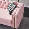 Chesterfield - Modern Tufted Velvet Living Room Sofa, 84.25''W Couch - Pink - Image 7