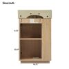 21.6" Bathroom Vanity With Sink And Freestanding Wood Grain Cabinet Featuring Left Door - Wood - Image 10