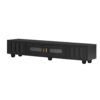 Modern TV Stand For TVs Up To 80", Entertainment Center With Glass Door, TV Storage Cabinet With Solid Wood Legs And Metal Handles For Living Room - Black - Image 11