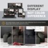 Modern Oversized Modular Sectional Sofa With 2 Chaise Lounge And 2 Armrest, Sparkling Chenille Fabric Soft Cushion Sofa With 4 Pillows, 4 Pieces Diy Combination Tufted Sofa, No Assembly Required - Black - Image 12