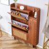 The Modern Minimalist Shoe Cabinet, Suitable For A Variety Of Styles Including Nordic, Japanese, And Industrial - Walnut - Image 6