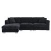 Modern Cloud Sectional Sofa L Shaped Luxury Couch Set With 2 Free Pillows 4 Seat With Oversized Chaise - Black - Image 23