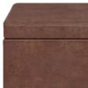 Avalon - Extra Large Storage Ottoman Bench - Distressed Saddle Brown - Image 6