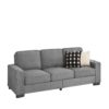 Modern Snowfleece Fabric 3 Seater Sofa With Cup Holders - Gray - Image 13