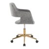 Margarite - Contemporary, Task Chair - Gold / Gray - Image 2