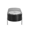 Lift Top Coffee Table With 360 Degree Marble Patterned Rotating Tray, Hidden Compartment, Partially Assembled Wooden Center Table, Modern Oval Lift Tabletop For Home Living Room - Black - Image 18