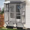 Large Walk In Outdoor Catio For Cats With Roof And 3 Access Doors - Gray - Image 4