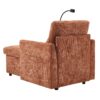 Multifunctional Chenille Recliner Sofa With Storage And Phone Bracket For Living Room Or Bedroom - Orange - Image 24