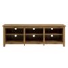 Modern Transitional 3 Shelf Open Storage 70" TV Stand For 80" TVs - Barnwood - Image 4