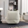 270 Swivel Glider Recliner Chair, Power Recliner Rocking Chair, USB Port Charge For Nursery Chair With Atmosphere Lamp For Living Room Bedroom Apartment - White - Image 8