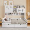 Full Size Daybed With 2 Drawers And All In One Cabinet And Shelf - White - Image 20