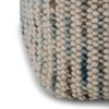 Zoey - Woven Cube Pouf - Silver - Image 2