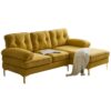 Modern L Shaped Sectional Sofa For Living Room Or Bedroom - Yellow - Image 10