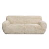 Summit - Faux Sheepskin Overstuffed Sofa - Cream Beige - Image 2