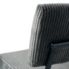 Modern Dining Chair (Set of 2) Fabric Upholstered With Black Metal Legs, Home And Bedroom Use - Gray - Image 9