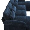 Modern U-Shaped Sectional Sofa With Waist Pillows, 6 Seat Upholstered Symmetrical Sofa Furniture, Sleeper Sofa Couch With Chaise Lounge - Blue - Image 5