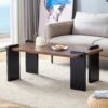 Walnut Colored Coffee Table, Suitable For Modern Minimalist Living Rooms - Walnut - Image 4