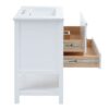 Modern Bathroom Vanity Cabinet, Combo With Open Storage, Two Drawers - White - Image 13