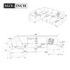 U-Shaped Sectional Sofa Pull-Out Sofa Bed With Two USB Ports, A Storage Chaise Lounge And Four Back Pillows For Living Room - Beige - Image 3