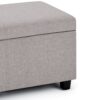 Avalon - Storage Ottoman Bench - Cloud Gray - Image 6