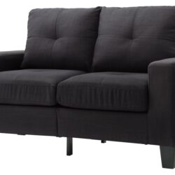 Modern Design Modular Loveseat - Black
