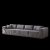 Corduroy Modular L Shaped Sectional Sofa, Luxury Floor Couch Set, 4 Piece Free Combination - Gray - Image 6