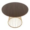 Canary Cosmo - Contemporary Dining Table - Gold / Walnut - Image 3
