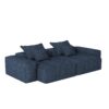 Modern Oversized Modular Sectional Sofa With 2 Chaise Lounge And 2 Armrest, Sparkling Chenille Fabric Soft Cushion Sofa With 4 Pillows, 4 Pieces Diy Combination Tufted Sofa, No Assembly Required - Blue - Image 17