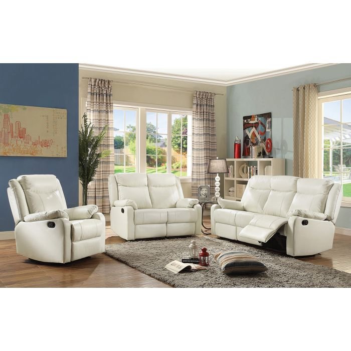 Stylish Reclining Love Seat For Two - Pearl - Image 5