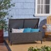 Rupert - Storage Unit Resin Wicker Outdoor Storage - Gray - Image 8