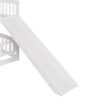 Full Over Full Low Bunk Bed With Slide, Fence And Ladder For Toddler - White - Image 11