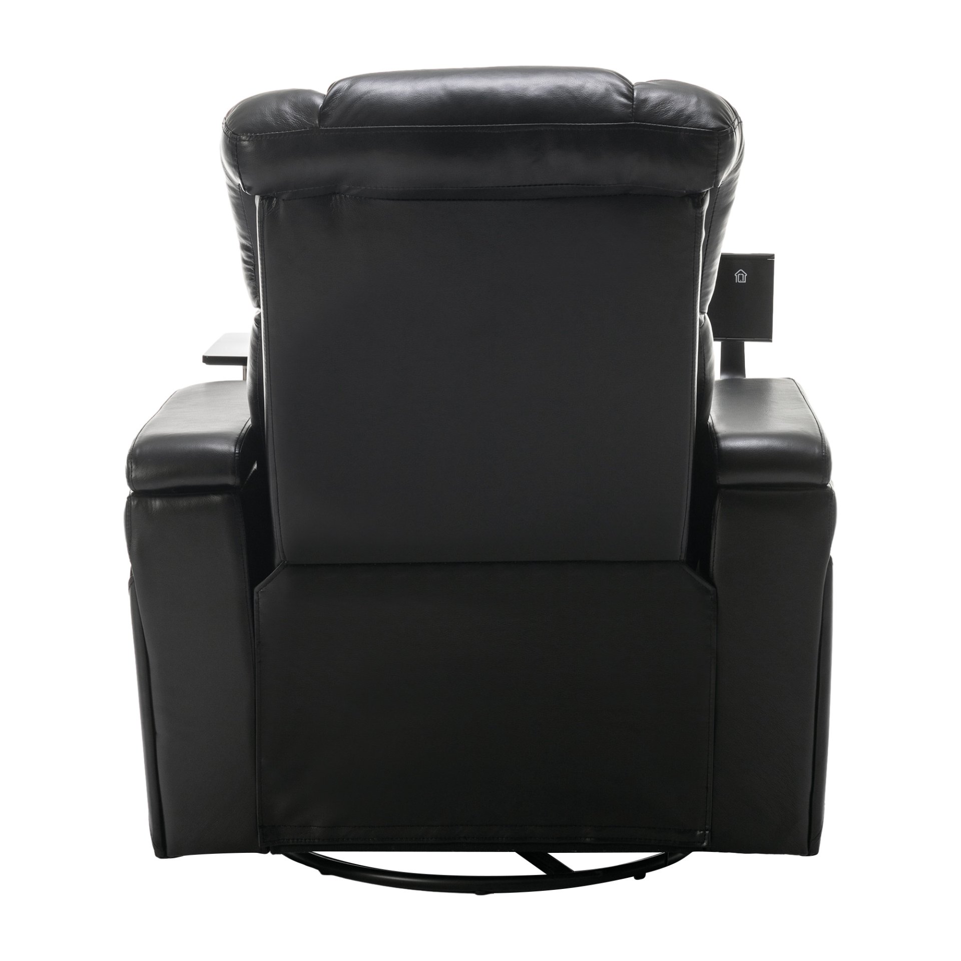 Home Theater Recliner With 270 Degree Swivel, Tray Table, Phone Holder, Cup Holder & USB Port - Black - Image 17