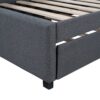 Upholstered Daybed With Trundle Twin Size Sofa Bed Frame No Box Spring Needed, Linen - Gray - Image 7