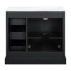 36'' Transitional Bathroom Vanity With Sink, Soft Close Doors, Adjustable U Shaped Shelf, 3 Drawers Including Divided Drawer - Black - Image 18