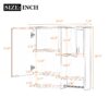 Modern Wall Mounted Bathroom Medicine Cabinet, Bathroom Wall Storage Cabinet With Mirror, Over The Toilet Space Saver Cabinet With Towels Bar - White - Image 11