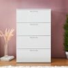 Bliss - Glossy 4 Drawer Jumbo Chest With Extra Storage - White - Image 4