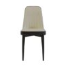Modern Style Dining Chair (Set of 4) With Cushions Metal Legs - Beige / Black - Image 11