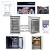 6 Burner 85, 000 Btu Deluxe Gas Outdoor Kitchen Island Grill With Wine Cooler Refrigerator, Rotisserie, Storage Cabinets & Drawers - Silver - Image 4