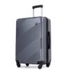 3 Piece Luggage Sets Lightweight Suitcase With Two Hooks, Spinner Wheels, (20/24/28) - Gray - Image 10