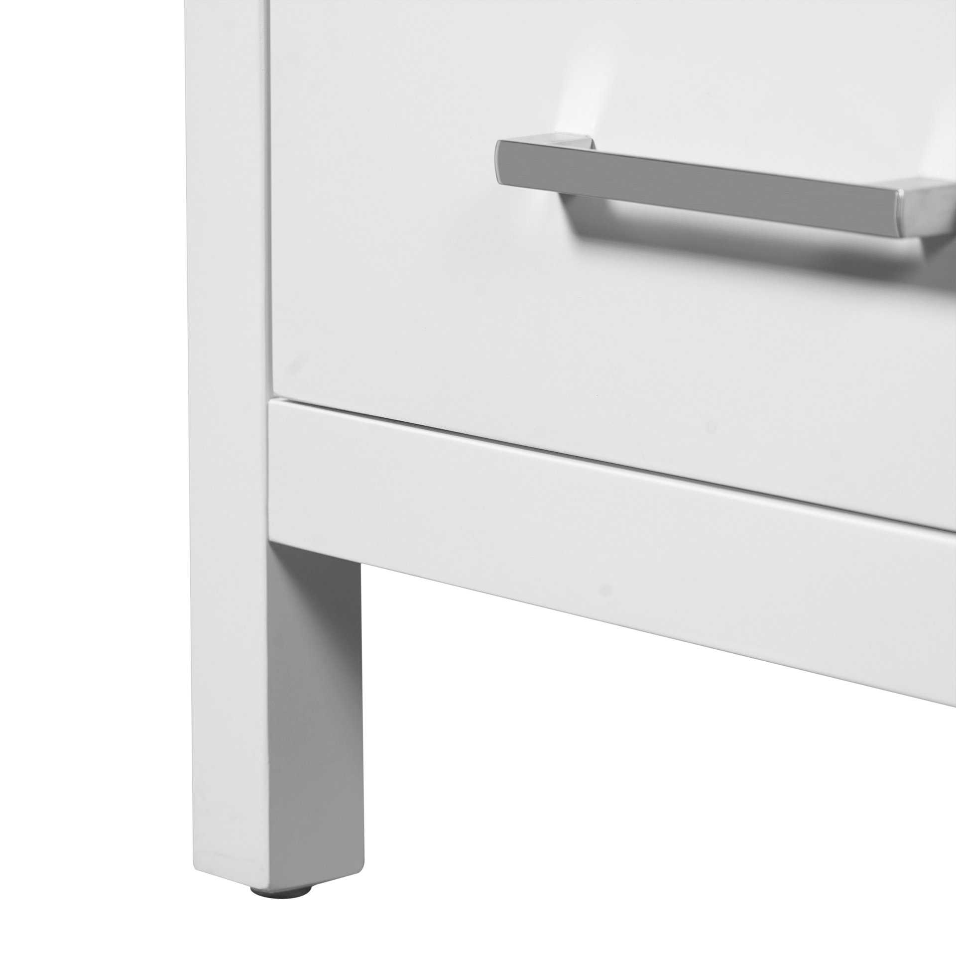 18" Bathroom Vanity With Sink, Soft Close Drawers, Door Organizer, Divider Drawer, Adjustable Foot Pads - White - Image 18