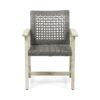 Outdoor Dining Chair (Set of 2) - Light Gray / Mix Black - Image 7