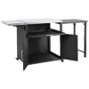 Versatile Outdoor Cabinet With Folding & Expandable Work Surfaces, Ample Storage Space, And Lockable Wheels - Matte Black - Image 15