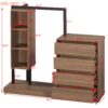 Wardrobe With 4 Drawers And 3 Shelves - Espresso - Image 18