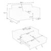 Folding Sofa Bed, Adjustable Back, Access Sofa, Recliner, Single Bed - Orange - Image 12