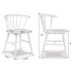 Edo - 5 Piece Dining Set, Trestle Dining Table With 4 Windsor Chairs - White - Image 11
