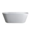 Solid Surface Soaking Freestanding Bathtub For Bathroom - Matte White - Image 2