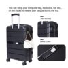 Hardshell Suitcase Spinner Wheels Pp Luggage Sets Lightweight Durable Suitcase With Tsa Lock, 3 Piece Set (20/24/28) - Black - Image 4